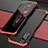 Luxury Aluminum Metal Cover Case for Huawei Honor V30 5G Red and Black