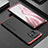 Luxury Aluminum Metal Cover Case T01 for Xiaomi Mi 11 Lite 5G NE Red and Black