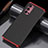 Luxury Aluminum Metal Cover Case T02 for Oppo Reno4 5G Red and Black