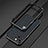 Luxury Aluminum Metal Frame Cover Case A01 for Apple iPhone 15 Silver and Black