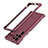 Luxury Aluminum Metal Frame Cover Case A01 for Samsung Galaxy S21 Ultra 5G Red Wine