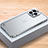 Luxury Aluminum Metal Frame Cover Case A04 for Apple iPhone 13 Pro Max Silver