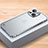 Luxury Aluminum Metal Frame Cover Case A04 for Apple iPhone 15 Plus Silver