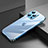 Luxury Aluminum Metal Frame Cover Case A06 for Apple iPhone 13 Pro Max Blue