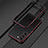 Luxury Aluminum Metal Frame Cover Case for Samsung Galaxy S21 FE 5G Red and Black