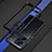 Luxury Aluminum Metal Frame Cover Case JZ1 for Xiaomi Redmi Note 13 Pro+ Plus 5G Blue and Black