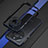 Luxury Aluminum Metal Frame Cover Case JZ4 for Huawei Mate 60 Pro Blue and Black