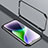 Luxury Aluminum Metal Frame Cover Case LK2 for Apple iPhone 13 Pro Max Black
