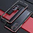 Luxury Aluminum Metal Frame Cover Case S01 for Xiaomi Redmi K40 5G Red and Black