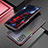 Luxury Aluminum Metal Frame Cover Case T01 for Oppo Reno4 Pro 5G Red and Black