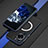 Luxury Aluminum Metal Frame Cover Case with Mag-Safe Magnetic for Huawei P60 Blue and Black