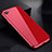 Luxury Aluminum Metal Frame Mirror Cover Case 360 Degrees for Apple iPhone 8 Red