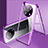 Luxury Aluminum Metal Frame Mirror Cover Case 360 Degrees for Huawei Enjoy 50 Pro Purple