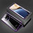 Luxury Aluminum Metal Frame Mirror Cover Case 360 Degrees for Huawei Honor Magic3 5G Purple