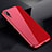 Luxury Aluminum Metal Frame Mirror Cover Case 360 Degrees for Huawei P20 Red