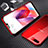 Luxury Aluminum Metal Frame Mirror Cover Case 360 Degrees for Oppo A12e Red