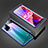 Luxury Aluminum Metal Frame Mirror Cover Case 360 Degrees for Oppo A74 5G Blue