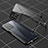 Luxury Aluminum Metal Frame Mirror Cover Case 360 Degrees for Oppo A93s 5G Black