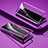 Luxury Aluminum Metal Frame Mirror Cover Case 360 Degrees for Vivo iQOO 7 5G Purple