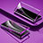 Luxury Aluminum Metal Frame Mirror Cover Case 360 Degrees for Vivo iQOO U1 Purple