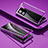 Luxury Aluminum Metal Frame Mirror Cover Case 360 Degrees for Vivo iQOO Z6 Pro 5G Purple