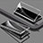 Luxury Aluminum Metal Frame Mirror Cover Case 360 Degrees for Vivo Y31s 5G Silver