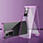 Luxury Aluminum Metal Frame Mirror Cover Case 360 Degrees for Vivo Y35 5G Purple