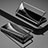 Luxury Aluminum Metal Frame Mirror Cover Case 360 Degrees for Vivo Y50t Black