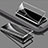 Luxury Aluminum Metal Frame Mirror Cover Case 360 Degrees for Vivo Y50t Silver