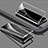 Luxury Aluminum Metal Frame Mirror Cover Case 360 Degrees for Vivo Y70S 5G Silver