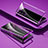 Luxury Aluminum Metal Frame Mirror Cover Case 360 Degrees for Vivo Y73s 5G Purple