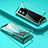 Luxury Aluminum Metal Frame Mirror Cover Case 360 Degrees for Vivo Y73t Green