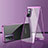 Luxury Aluminum Metal Frame Mirror Cover Case 360 Degrees for Vivo Y76s 5G Purple