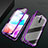 Luxury Aluminum Metal Frame Mirror Cover Case 360 Degrees for Xiaomi Redmi 8 Purple