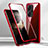 Luxury Aluminum Metal Frame Mirror Cover Case 360 Degrees for Xiaomi Redmi Note 13 Pro+ Plus 5G Red