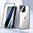 Luxury Aluminum Metal Frame Mirror Cover Case 360 Degrees LK1 for Apple iPhone 13 Pro Silver