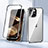 Luxury Aluminum Metal Frame Mirror Cover Case 360 Degrees LK1 for Apple iPhone 15