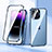 Luxury Aluminum Metal Frame Mirror Cover Case 360 Degrees LK2 for Apple iPhone 14 Pro