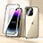 Luxury Aluminum Metal Frame Mirror Cover Case 360 Degrees LK2 for Apple iPhone 15 Pro