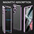 Luxury Aluminum Metal Frame Mirror Cover Case 360 Degrees LK2 for Samsung Galaxy S22 Ultra 5G