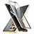 Luxury Aluminum Metal Frame Mirror Cover Case 360 Degrees LK2 for Samsung Galaxy S22 Ultra 5G Gold