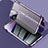 Luxury Aluminum Metal Frame Mirror Cover Case 360 Degrees LK3 for Apple iPhone 14 Pro Max Purple