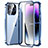 Luxury Aluminum Metal Frame Mirror Cover Case 360 Degrees LO1 for Apple iPhone 15 Pro Max