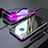 Luxury Aluminum Metal Frame Mirror Cover Case 360 Degrees M01 for Huawei P Smart+ Plus Purple