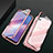 Luxury Aluminum Metal Frame Mirror Cover Case 360 Degrees M01 for Oppo AX5 Rose Gold