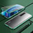 Luxury Aluminum Metal Frame Mirror Cover Case 360 Degrees M01 for Oppo Find X2 Pro Green