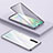 Luxury Aluminum Metal Frame Mirror Cover Case 360 Degrees M01 for Oppo K7 5G Silver