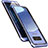 Luxury Aluminum Metal Frame Mirror Cover Case 360 Degrees M01 for Samsung Galaxy Note 8 Blue