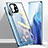 Luxury Aluminum Metal Frame Mirror Cover Case 360 Degrees M01 for Xiaomi Mi 11 Lite 4G Blue