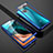 Luxury Aluminum Metal Frame Mirror Cover Case 360 Degrees M01 for Xiaomi Redmi K30 Pro Zoom Blue